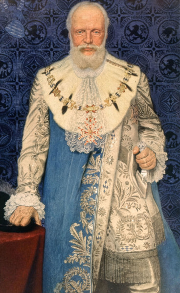 Le roi Ludwig III de Bavière et grand maître de l'ordre de saint Georges
