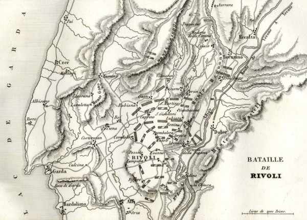 Plan de la bataille de Rivoli