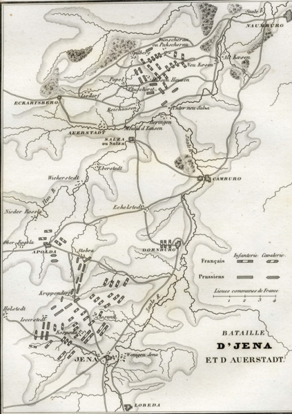 Plan de la bataille d'Iéna