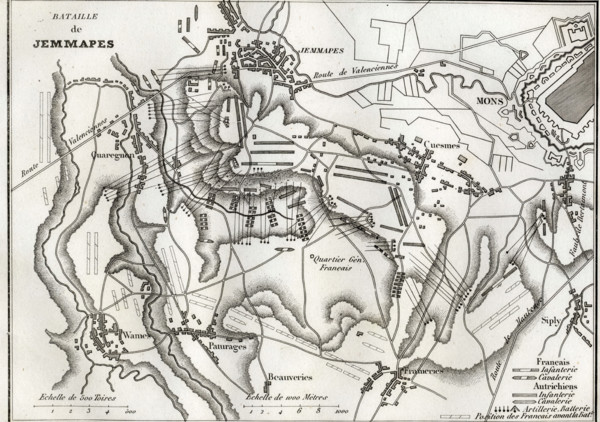 Plan de la bataille de Jemmapes