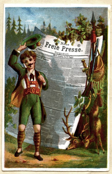 Journal  " Neue Freie Presse " Allemagne ( Caricature )
