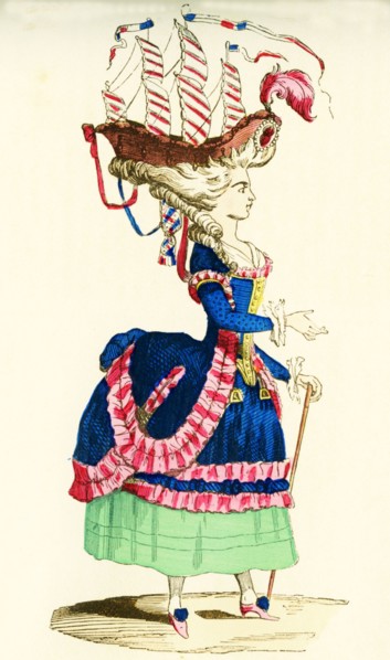 Coiffure à La Belle Poule , 1780