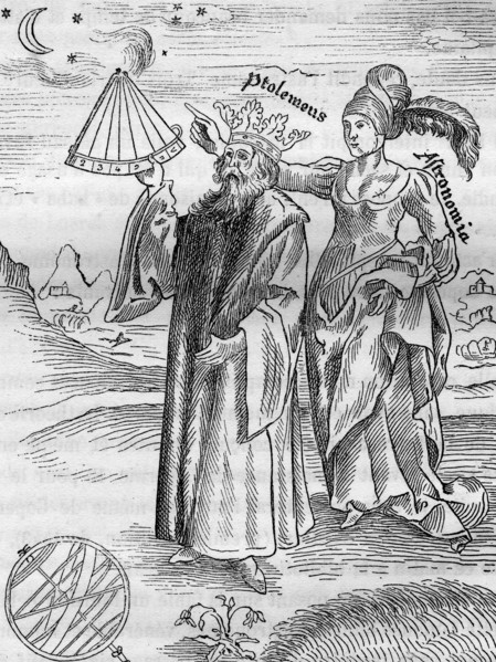 Le rgne du systme de PtolŽmŽe,(Astronomie).Dessin de 
La Margarita philosophica en 1503