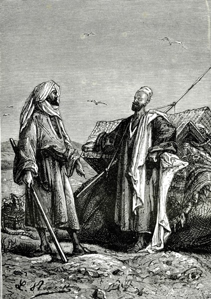 A tomb near the Nile cataracts, Egypt. " Travellers from XIXth century, by Ju-
les Verne. 1880