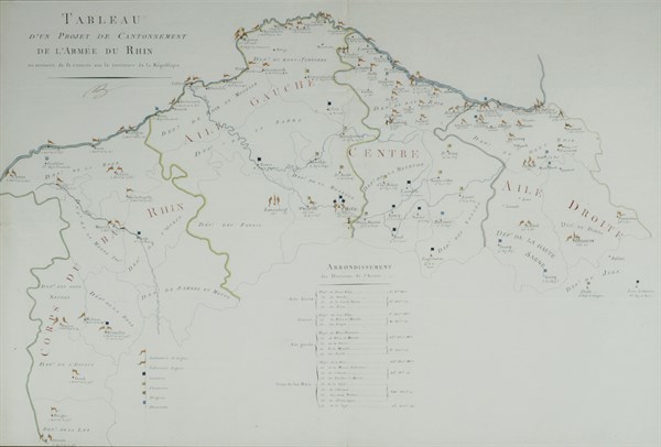Army of the Rhine's stationing map