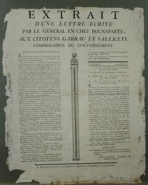 Proclamation de la victoire de Castiglione par Bonaparte
