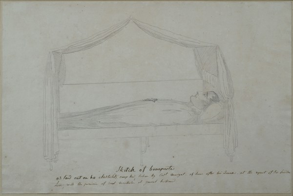 Drawing, Napoleon on his death bed