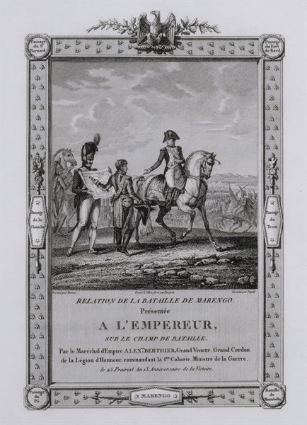 Vernet, Frontispiece of the book relating the battle of Marengo