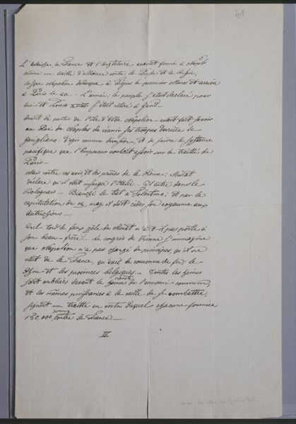Autograph manuscript by Duke of Reichstadt (c.1830)