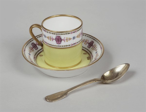 Emperor's set, cup and saucer from the Sèvres Imperial manufacture