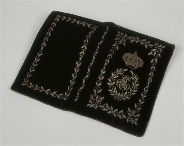 Book jacket with Empress Marie-Louise's monogram
