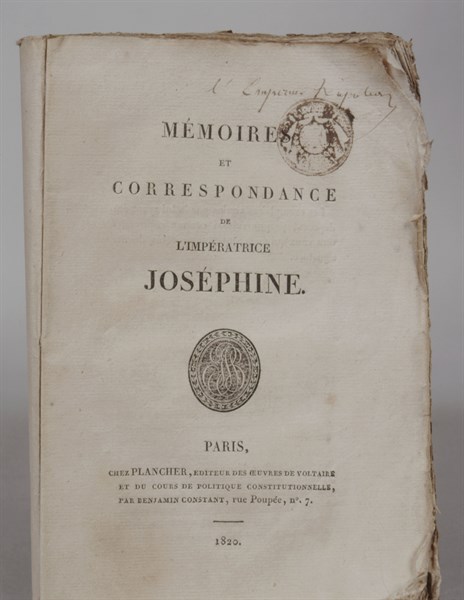 Book from the Emperor's library on St. Helena