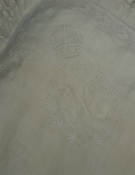 Emperor Napoleon's pillowcase on St. Helena island