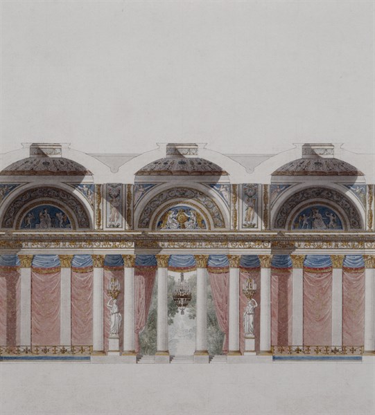 Percier and Fontaine, Sketch of a pavilion for  Napoleon I's coronation festivities (detail)