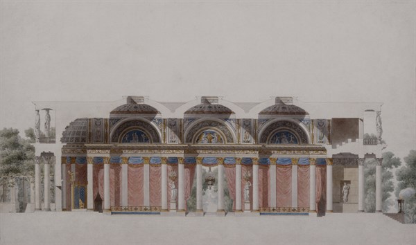 Percier and Fontaine, Sketch of a pavilion for  Napoleon I's coronation festivities (detail)