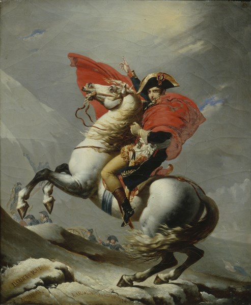 Mauzaisse after David, Portrait of Bonaparte crossing the Grand Saint Bernard pass
