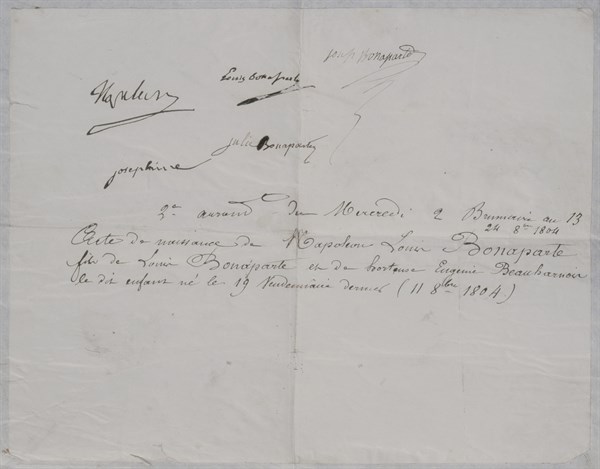 Acte de naissance du prince Charles Napoléon