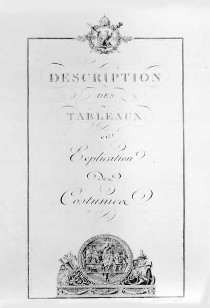 Le Livre du Sacre par Percier et Fontaine : description des tableaux et des costumes.