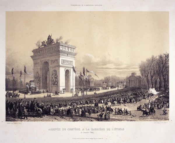 Funérailles de l'empereur Napoléon. Arrivée du cortège à la barrière de l'Etoile