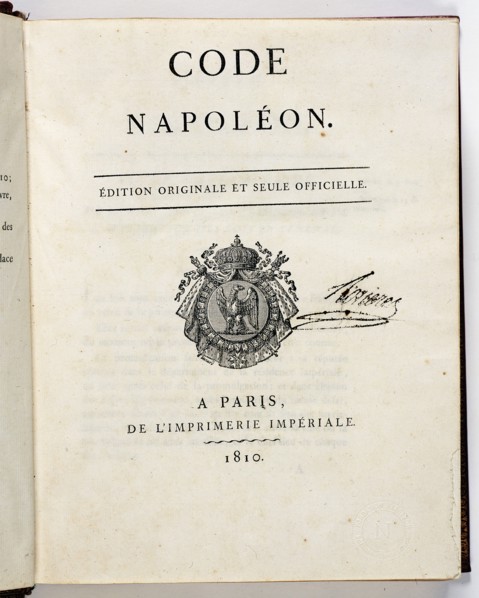 Code Napoléon, page de titre