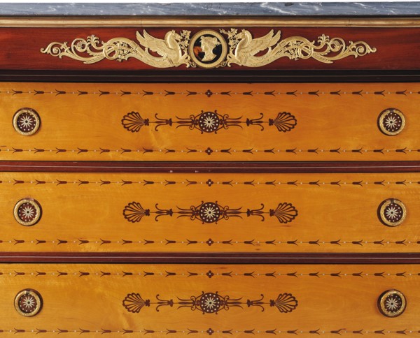 Pierre-Etienne Levasseur et Levasseur Jeune (peut-être Pierre-François-Henri Levasseur), Commode, détail
