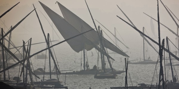 Felouques sur le delta du Nil
