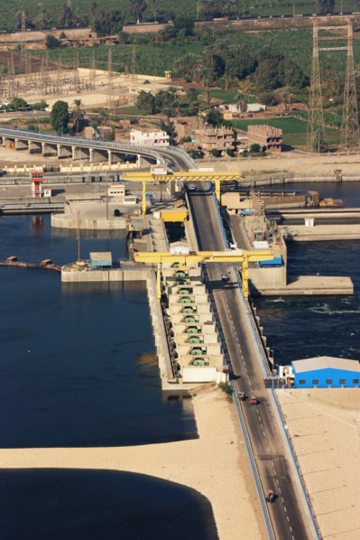 Barrage d'Esna, vue aérienne