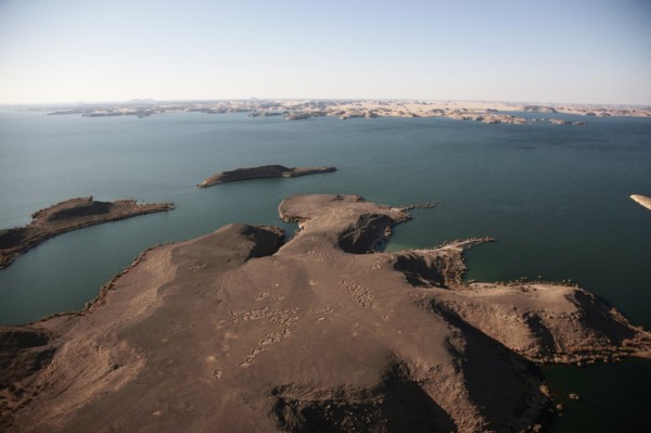 Lac Nasser, vue aérienne