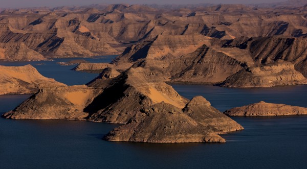 Lac Nasser, vue aérienne