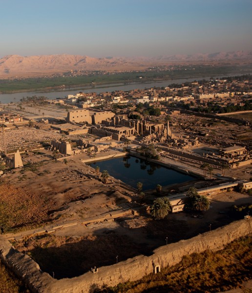Temple d'Amon à Karnak vu depuis le sud-ouest