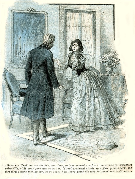 Illustration in 'The Lady of the Camelias'