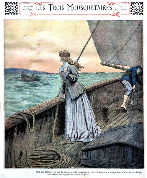 Les trois mousquetaires. Gravure 19e