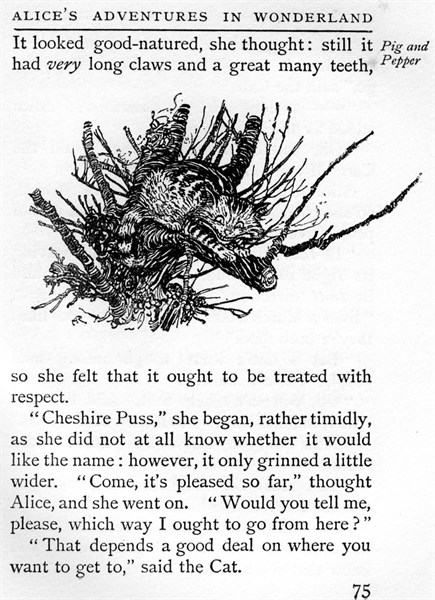 Alice in Wonderland, illustration by Arthur Rackham