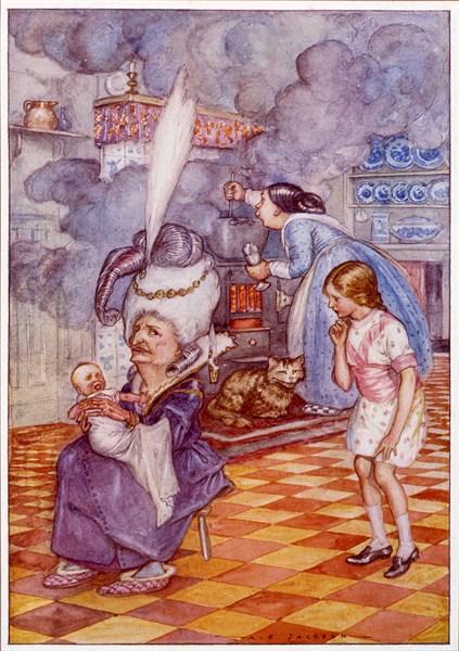 Alice in Wonderland, illustration by A.E. Jackson