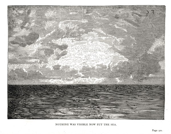 Illustration of "Toilers of the Sea", by Victor Hugo
