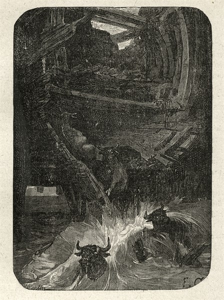 Illustration de "Les Travailleurs de la Mer", de Victor Hugo