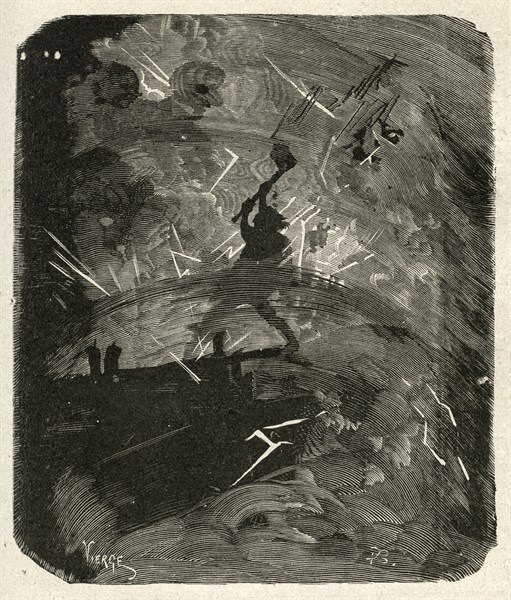 Illustration of "Toilers of the Sea", by Victor Hugo