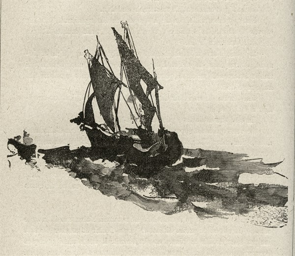 Illustration de "Les Travailleurs de la Mer", de Victor Hugo