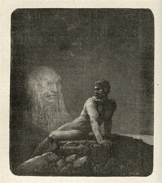 Illustration de "Les Travailleurs de la Mer", de Victor Hugo