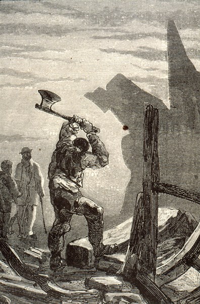 "Voyages et aventures du Capitaine Hatteras : les anglais au Pôle Nord, le désert de glace"