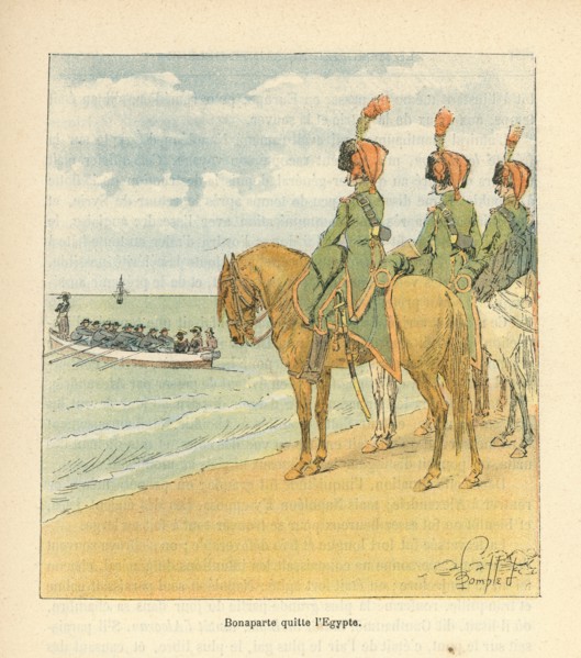 Bonaparte leaves Egypt, 23 August 1799