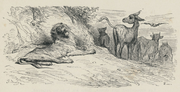 Fable "Le Lion devenu vieux"