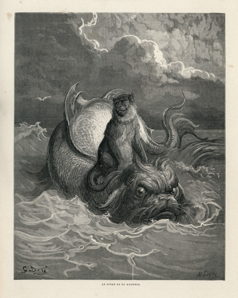 Fable "Le Singe et le Dauphin"