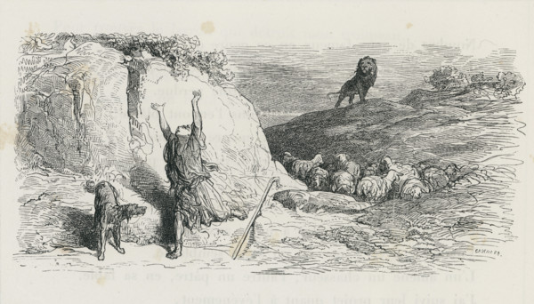 Fable "Le Pâtre et le lion"