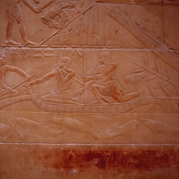 Sakkara
Mastaba of Kagemni, two fishermen in a boat