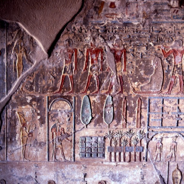 El Kab, Tomb of Paheri,  carrying a form on a sled