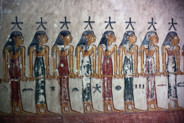Tomb of Ramses VI. Divinities with a star on the head