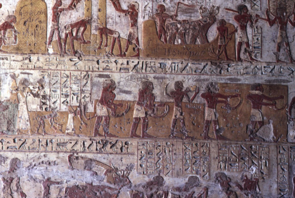El Kab, Tombe de Pahéri, Scènes de travaux agricoles