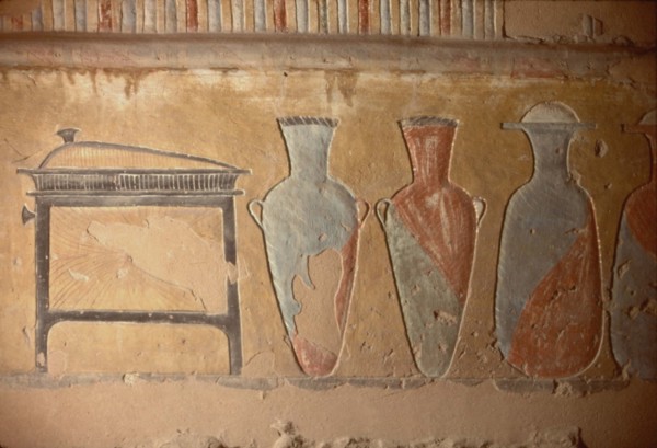 Chambre funéraire de Taousert, Détail de peinture murale
