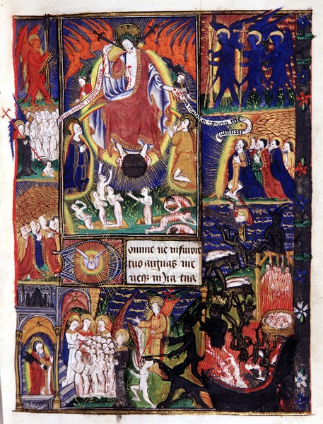Manuscript of the Hours of Rohan-Montauban : The Resurrection of Christ and the Descent into Hell